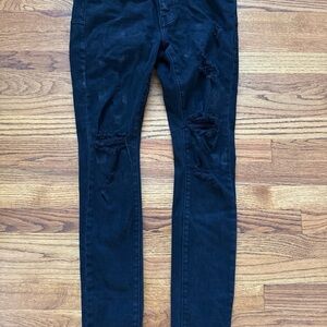Purple Brand Distressed Splatter Black Denim Jeans Size 30 c25